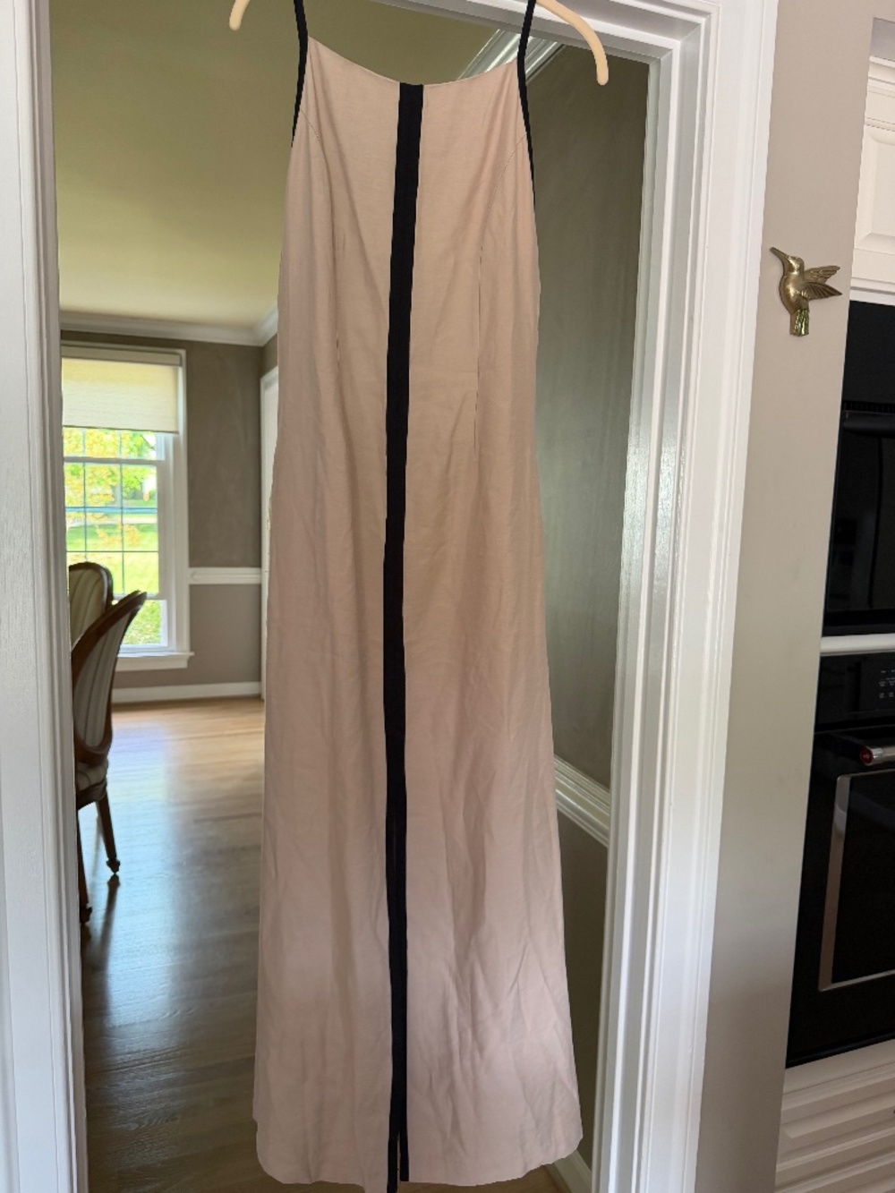 SOVERE Refine Maxi Dress in Black and Cream Size Small